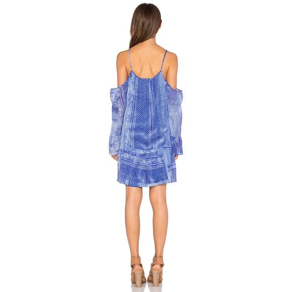 Rory Beca Whim Dress Blue Print Boho Women’s Size L - Picture 2 of 8